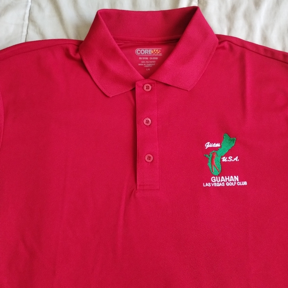 Guam Las Vegas Guahan Golf Club LARGE Golf Polo Hard to Find Print LARGE - Picture 3 of 6